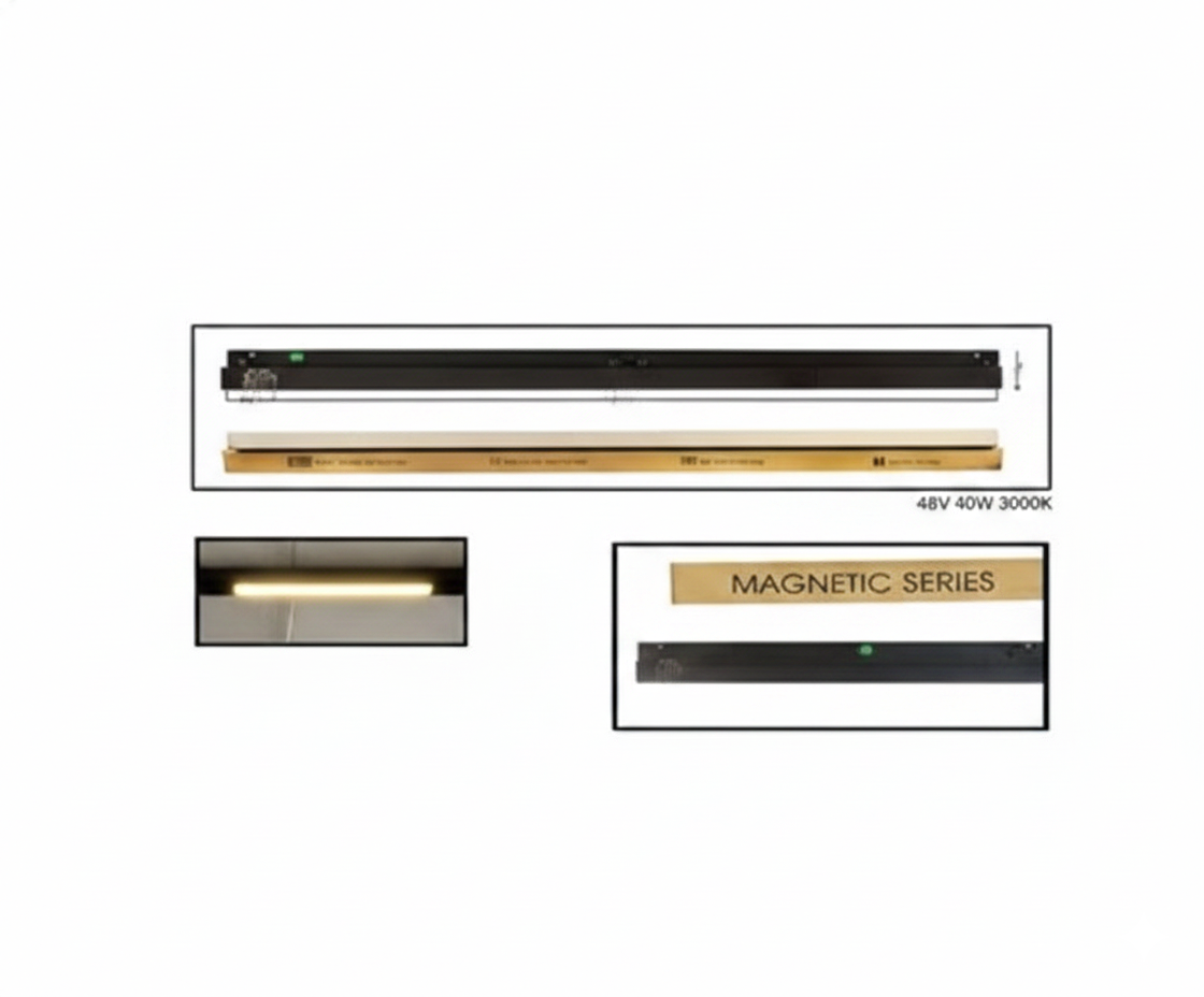 Lámpara Lineal Riel Magnético 40W Luz Cálida 300k - UNIVERSO LED