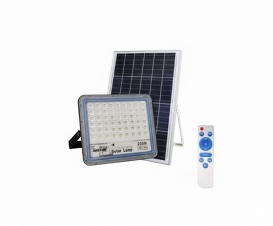 Reflector Solar Jortan 200W Iluminación Autónoma Exterior IP66