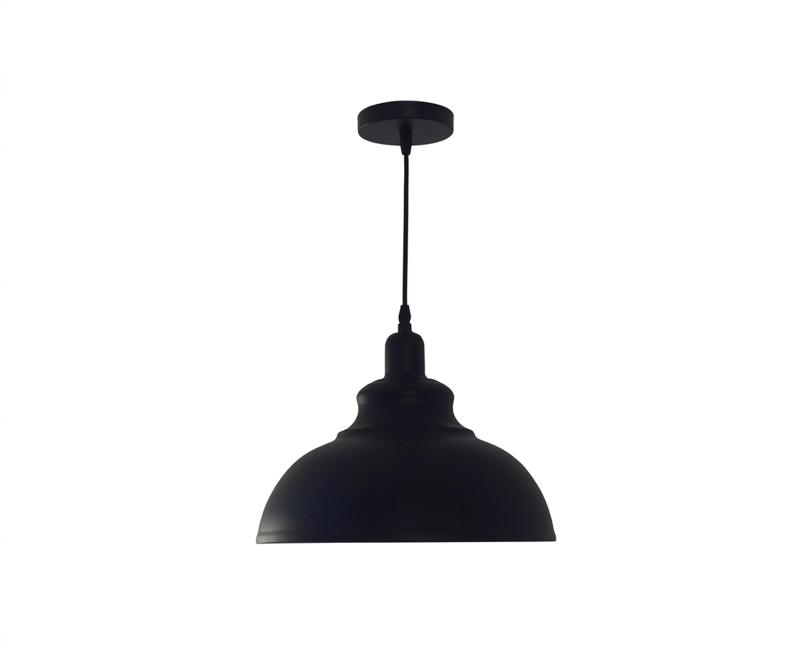 Lámpara Colgante Campana Estilo Industrial Negro Mate Minimalista - UNIVERSO LED