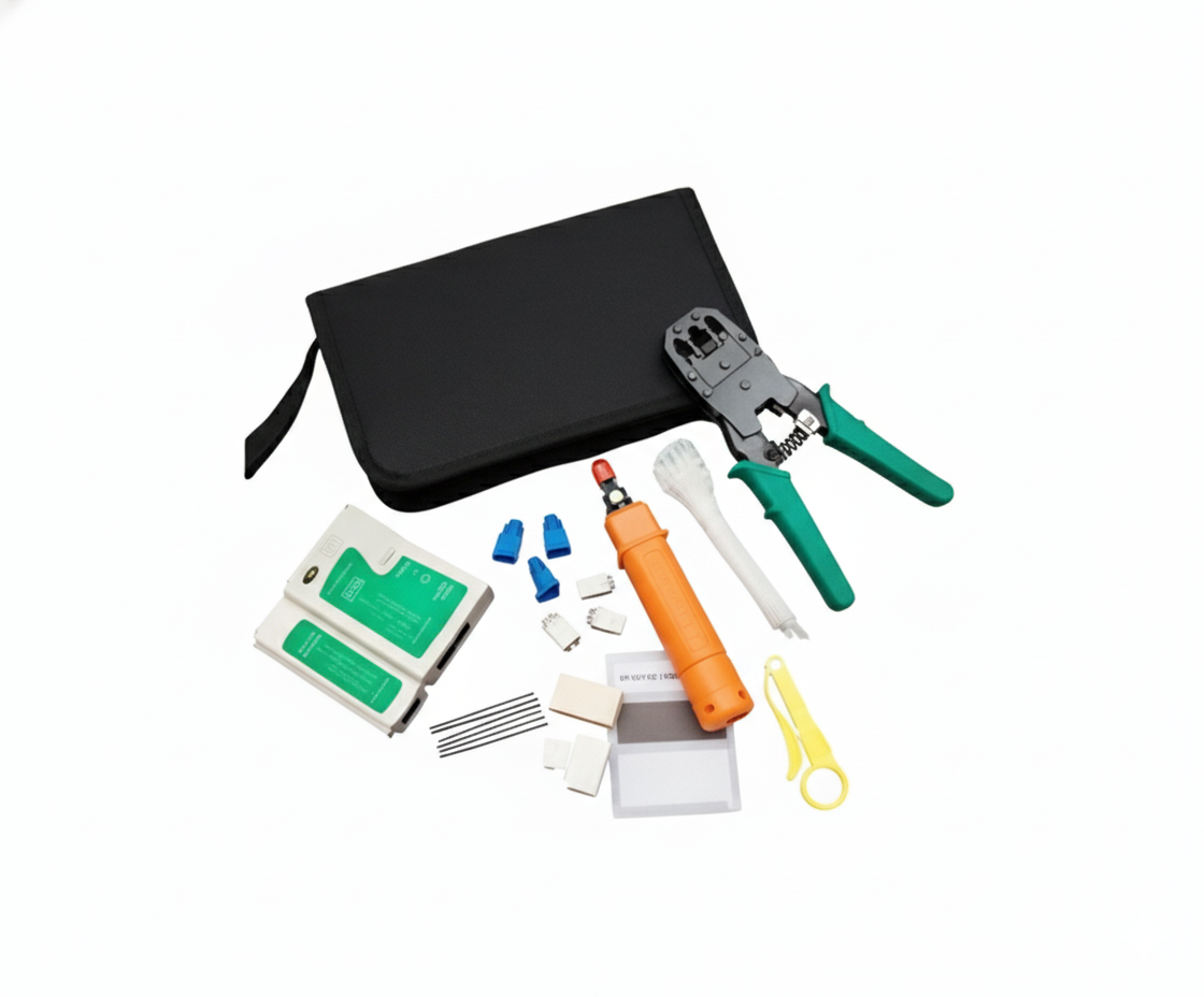 Kit de Herramientas de Redes Crimpado y Testing Esencial
