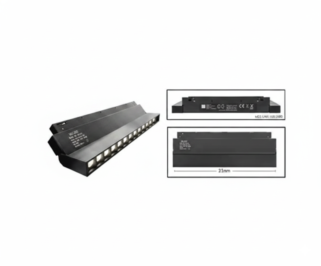 Lámpara LED Multi-Spot Plegable 18W Riel Magnético 48V 3000K - UNIVERSO LED