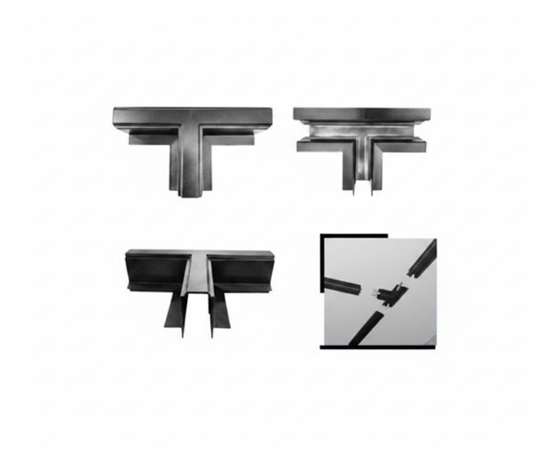 Unión en T para Riel Magnético Conector 3 Vías - UNIVERSO LED