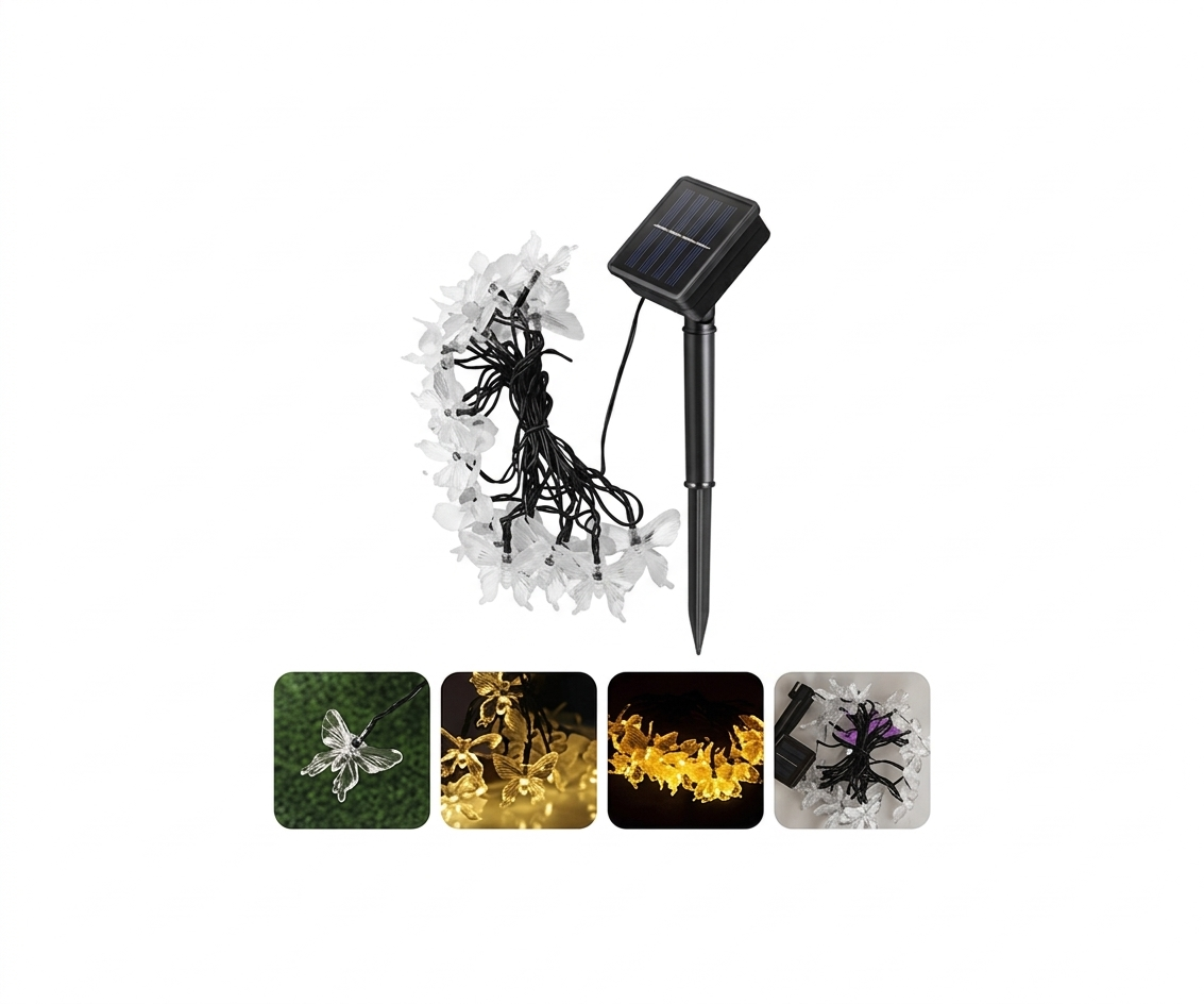 Guirnalda Solar Decorativa Mariposa LED Cálida - UNIVERSO LED