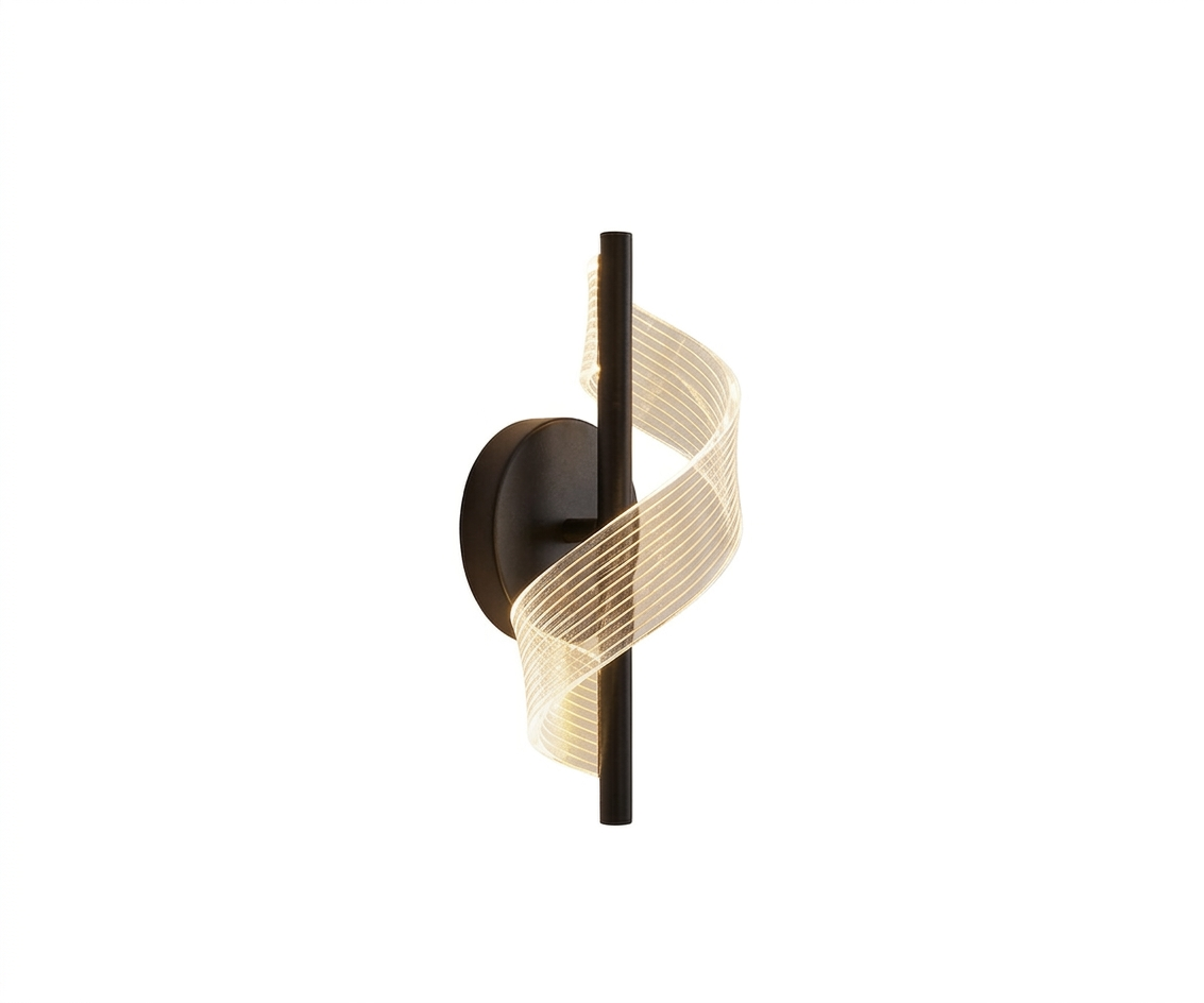 Aplique de Pared LED en Espiral Aluminio Acrílico - UNIVERSO LED
