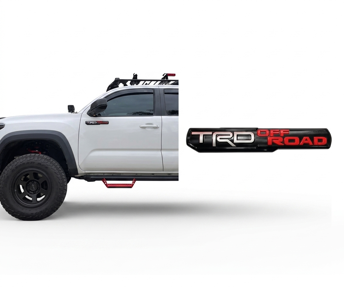 Emblema 3D TRD Off-Road - Insignia Premium Relieve Fibra de Carbono - UNIVERSO LED