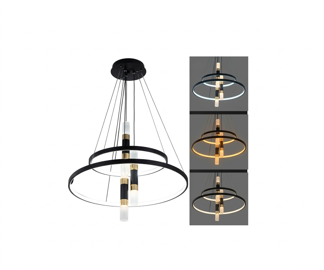 Lámpara Decorativa Colgante Duo Lumina Aros LED Triple Tono de Luz - UNIVERSO LED