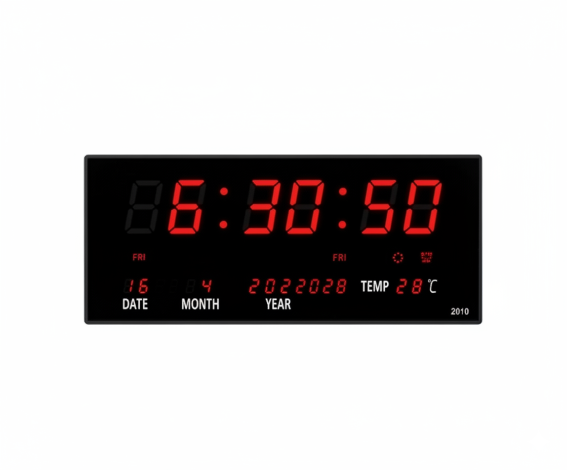 Reloj de Pared Digital Gigante Led con Calendario y Termómetro
