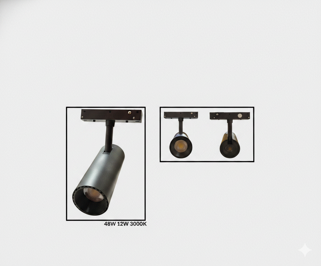 Spot Riel Magnético Luz Cálida 12W 3000k 48V - UNIVERSO LED