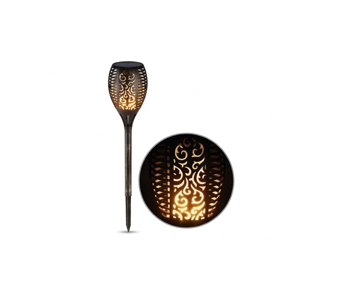 Antorcha Solar Jardín Efecto Llama LED (Inalámbrica) - UNIVERSO LED