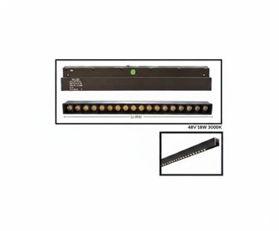 Lámpara Modular Grille 18w Riel Magnético LED 300k - UNIVERSO LED