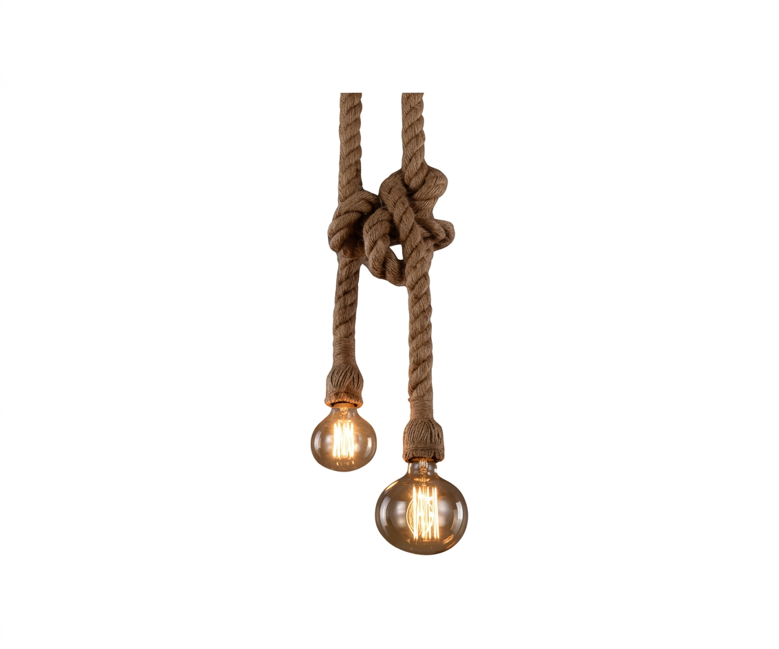 Lámpara de Soga Doble Boquilla Estilo Vintage Industrial - UNIVERSO LED