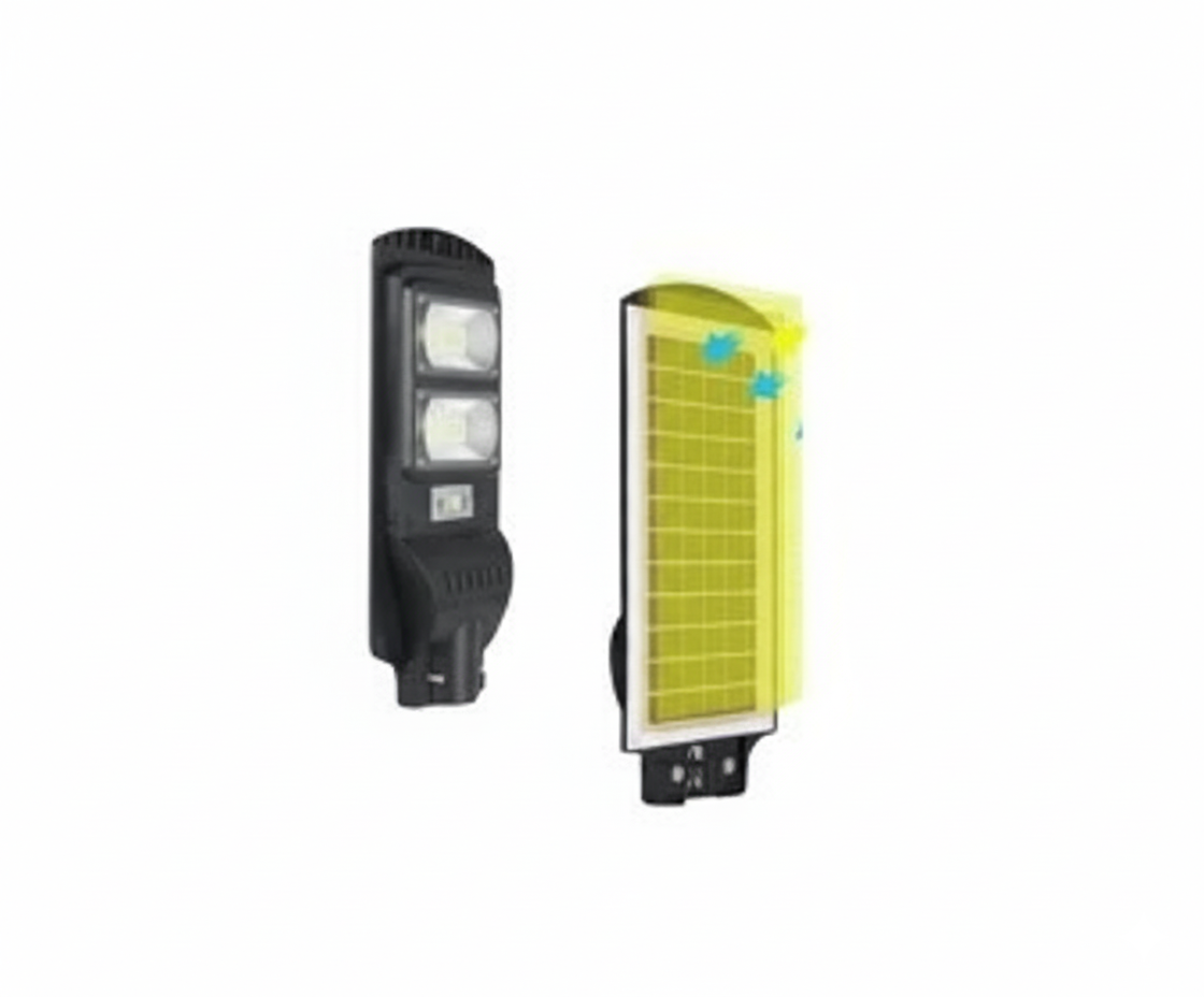 Lámpara Reflector Poste Solar 60W All in One IP65 con Sensor