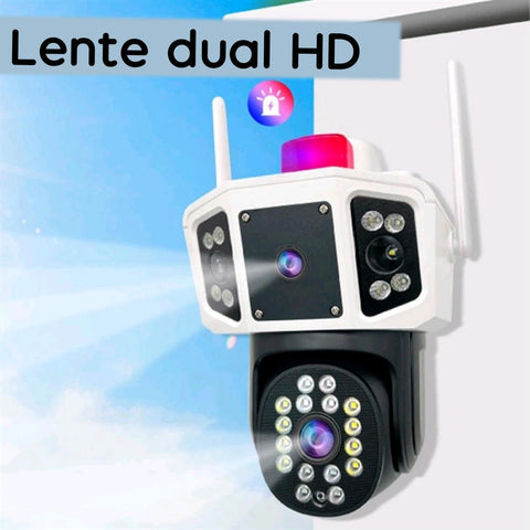 Cámara de seguridad triple lente wifi