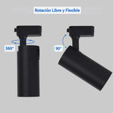 Spot LED 30w para riel con foco track light lampara de pista techo reflector