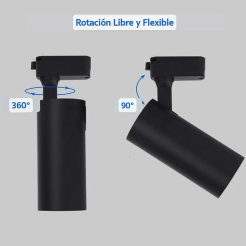 Spot LED 30w para riel con foco track light lampara de pista techo reflector