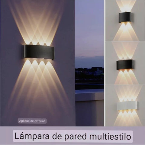 Aplique Lampara LED de pared BIDIRECCIONAL exterior LUZ CALIDA