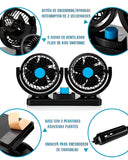 Ventilador Doble 360 giratorio para auto portatil