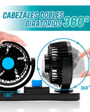 Ventilador Doble 360 giratorio para auto portatil