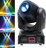Robotica Luz LED Cañon Mini Spot Patrones RGB DMX Giratoria con Show Disco DJ