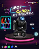 Robotica Luz LED Cañon Mini Spot Patrones RGB DMX Giratoria con Show Disco DJ