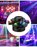 Robotica Luz Pulpo Laser + strobe 3 en 1 cabeza Movil 6 brazos ojos de abeja efectos iluminacion