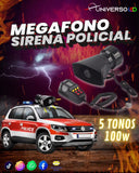 Megafono Sirena Policial 5 TONOS Alarma Altavoz para auto