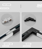 RIEL para Spot LED Uniones Recto y en L iluminacion puntual