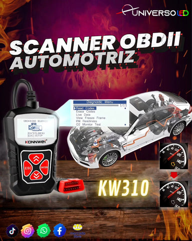 Scanner Automotriz OBDII KW310 Multimarca