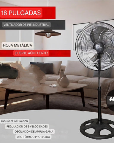 Ventilador Industrial de pedestal 10" 35w 18" 55w