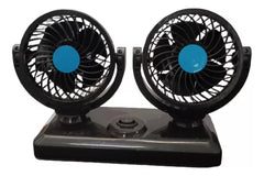 Ventilador para auto giratorio portatil doble