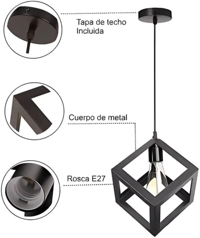 Lámpara Cubo de iluminación colgante
