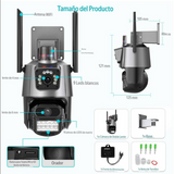 Cámara de vigilancia wifi doble lente
