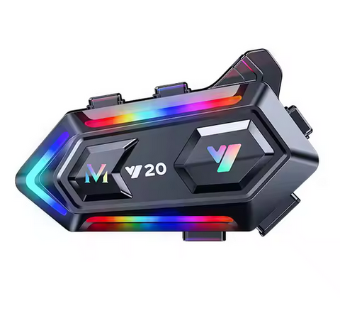 Audífonos para casco de moto Bluetooth RGB