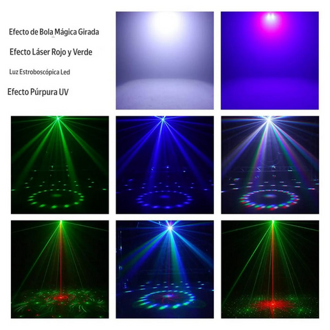 Luz LED Laser 3 en 1 Bola Magica iluminación para eventos