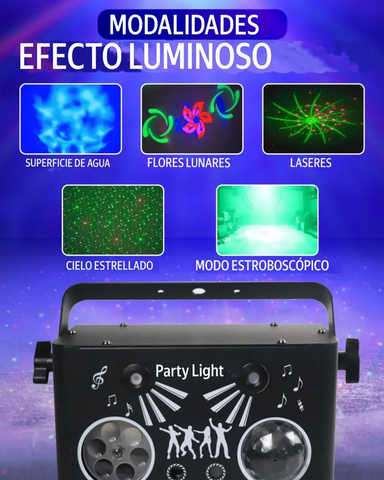 Luz LED Laser 4 en 1 Nebulosa