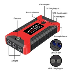Arrancador de Bateria Portatil 600A 99800mha linterna - UNIVERSO LED