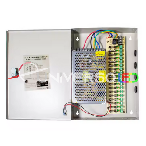 Fuente de poder centralizada para luces camaras sirenas CCTV 110/220V A 12V 5A 10A 20A 30A