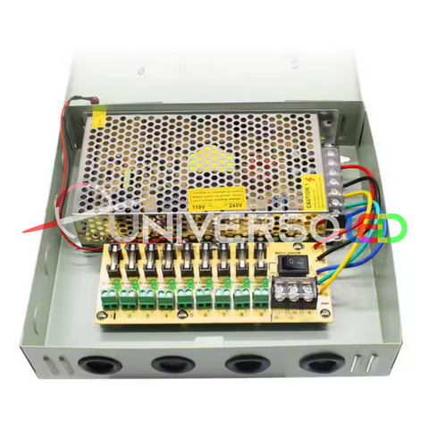 Fuente de poder centralizada para luces camaras sirenas CCTV 110/220V A 12V 5A 10A 20A 30A