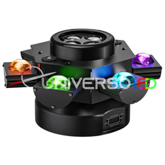 Robotica Luz Pulpo Laser + strobe 3 en 1 cabeza Movil 6 brazos ojos de abeja efectos iluminacion