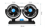 Ventilador para auto giratorio portatil doble