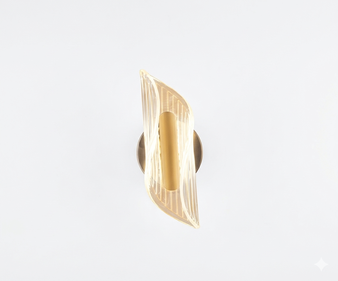 Aplique de Pared Nórdico Acrílico Dorado Moderno - UNIVERSO LED