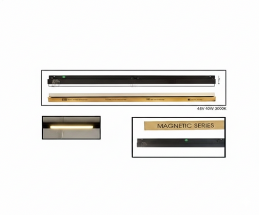 Lámpara Lineal Riel Magnético 40W Luz Cálida 300k - UNIVERSO LED