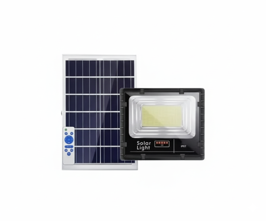 Reflector LED Solar 300W Potencia IP67 con Control Remoto