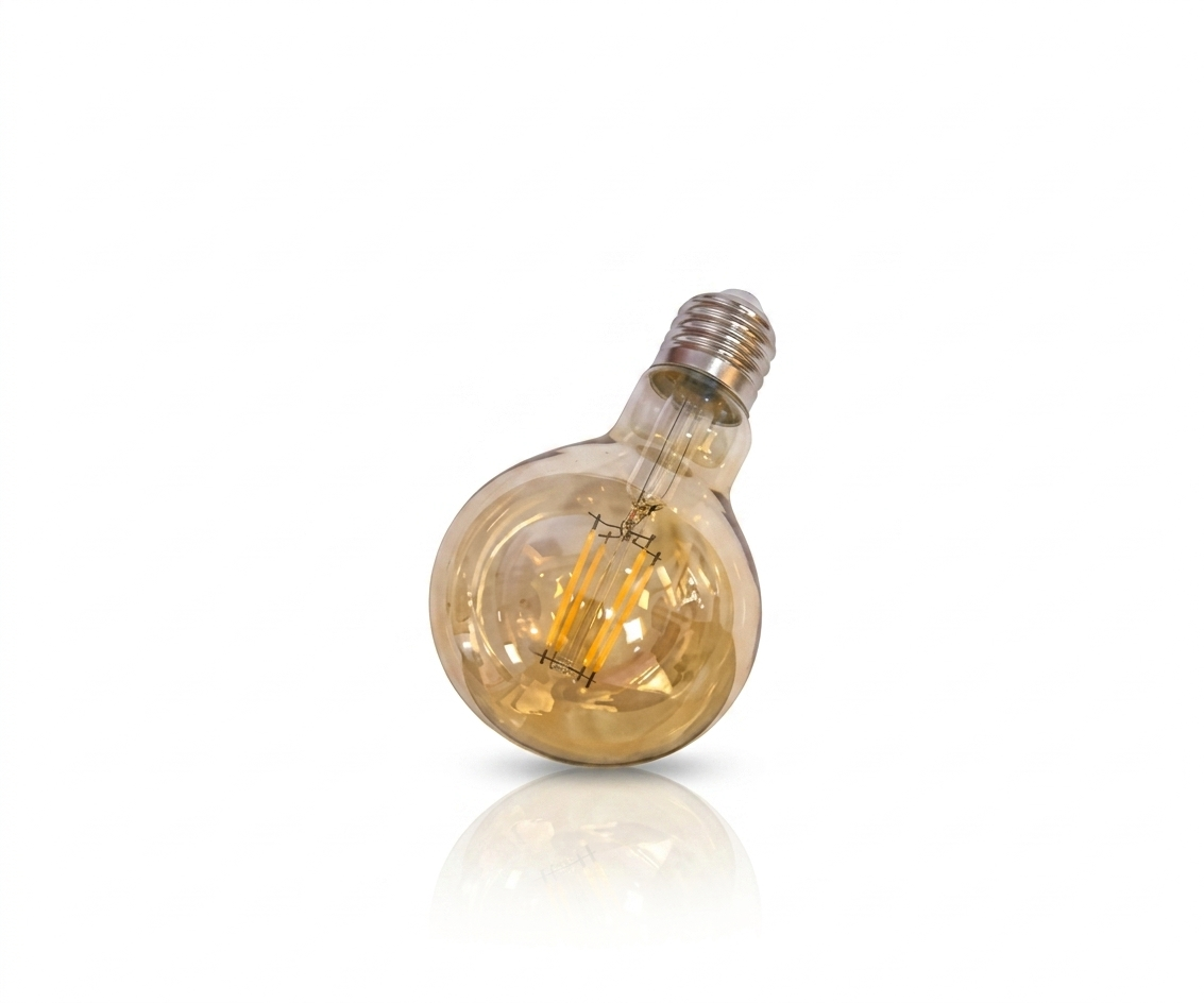 Foco Vintage LED G80 Globo Mediano Ámbar 4W E27 - UNIVERSO LED