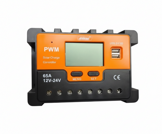 Controlador de Carga Solar PWM 65A Dual USB