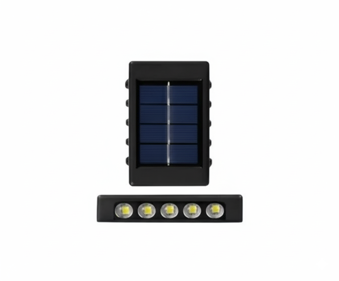 Aplique Solar Mini 5 LEDs Seguridad Compacta Exterior
