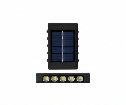 Aplique Solar Mini 5 LEDs Seguridad Compacta Exterior