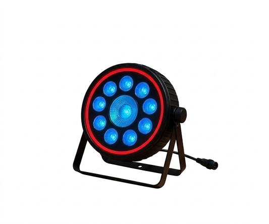 Tacho Par LED Híbrido 60w - Iluminación COB + 9 LEDs Compacta con Aro RGB