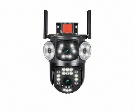 Cámara de Seguridad IP 3 Lentes PTZ Visión 360° Smart Wi-Fi