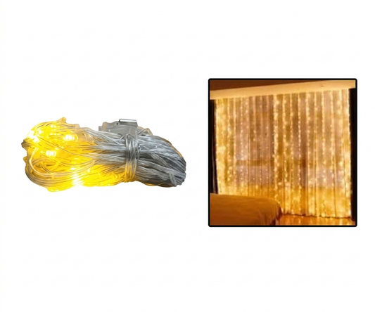 Cortina de Luces LED Lluvia 3x3M Luz Cálida Decoración Profesional - UNIVERSO LED